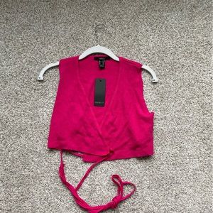 NWT Forever21 Hot Pink Crop Knit Top